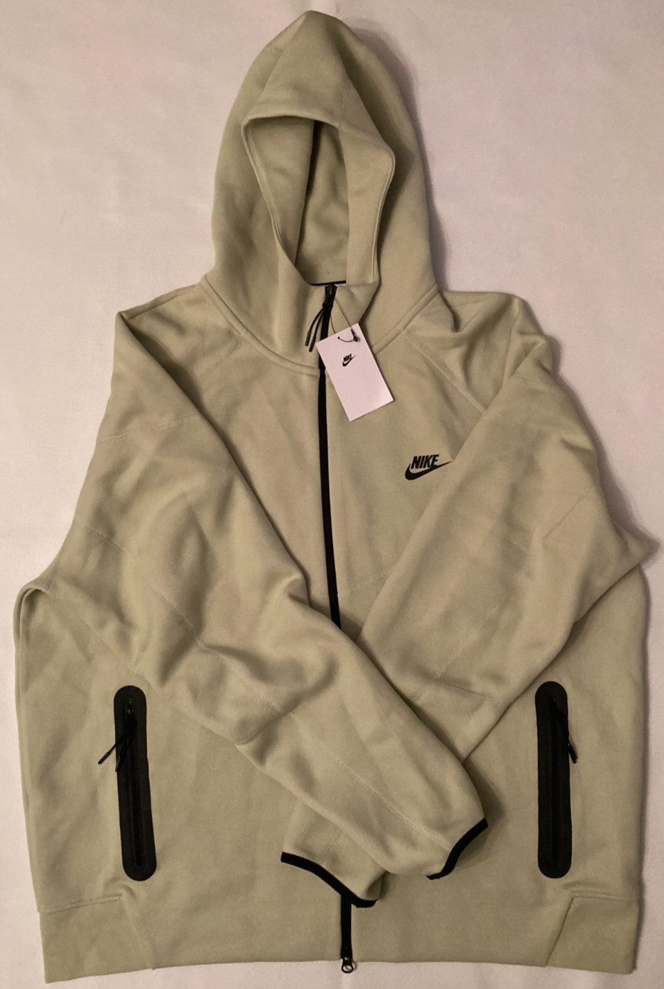 Mens 2XL Nike Sportswear Tech Fleece Windrunner Zip Olive Aura Black FB7921-371