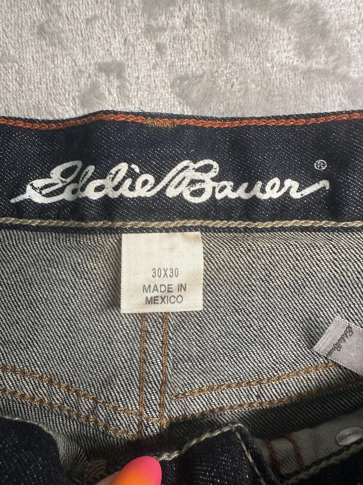 Eddie Bauer Jeans Mens 30×30 Blue Slim Straight Deep Rinse Stretch Denim NWT