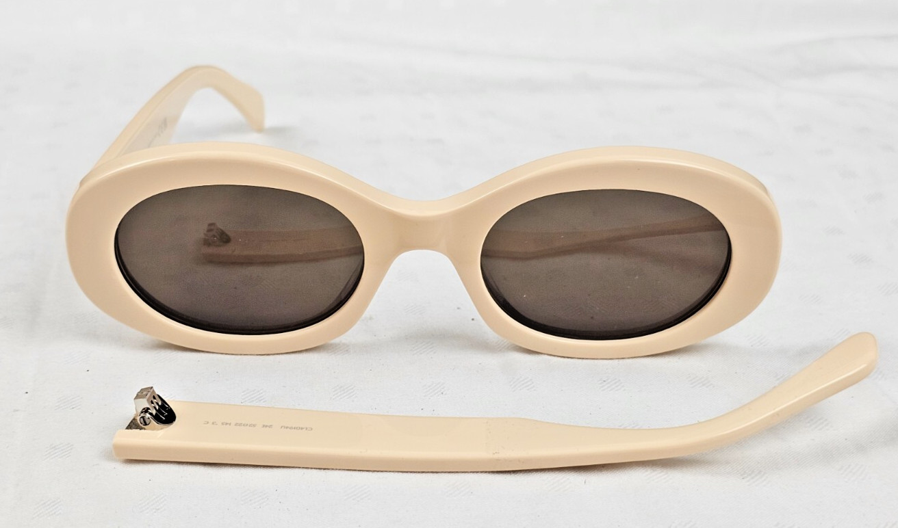 CELINE Sunglasses CL 40194U 24E Beige/Dark Brown. For Repair or Parts. Read!