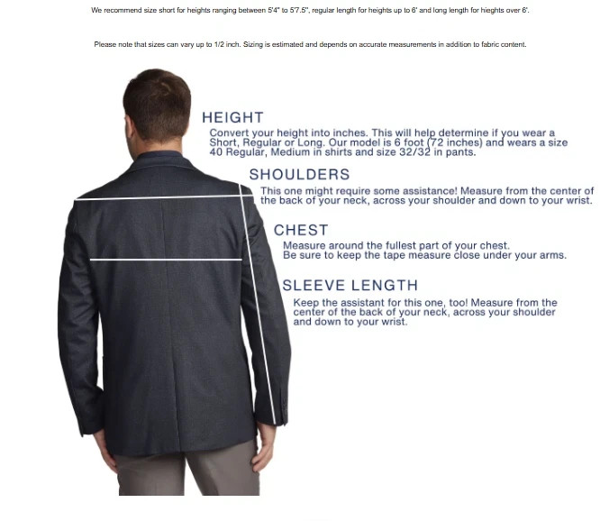 TailorByrd Men’s Sport Coat, Retail: $172, Tailorbyrd Men’s Blazer, Navy, 46R
