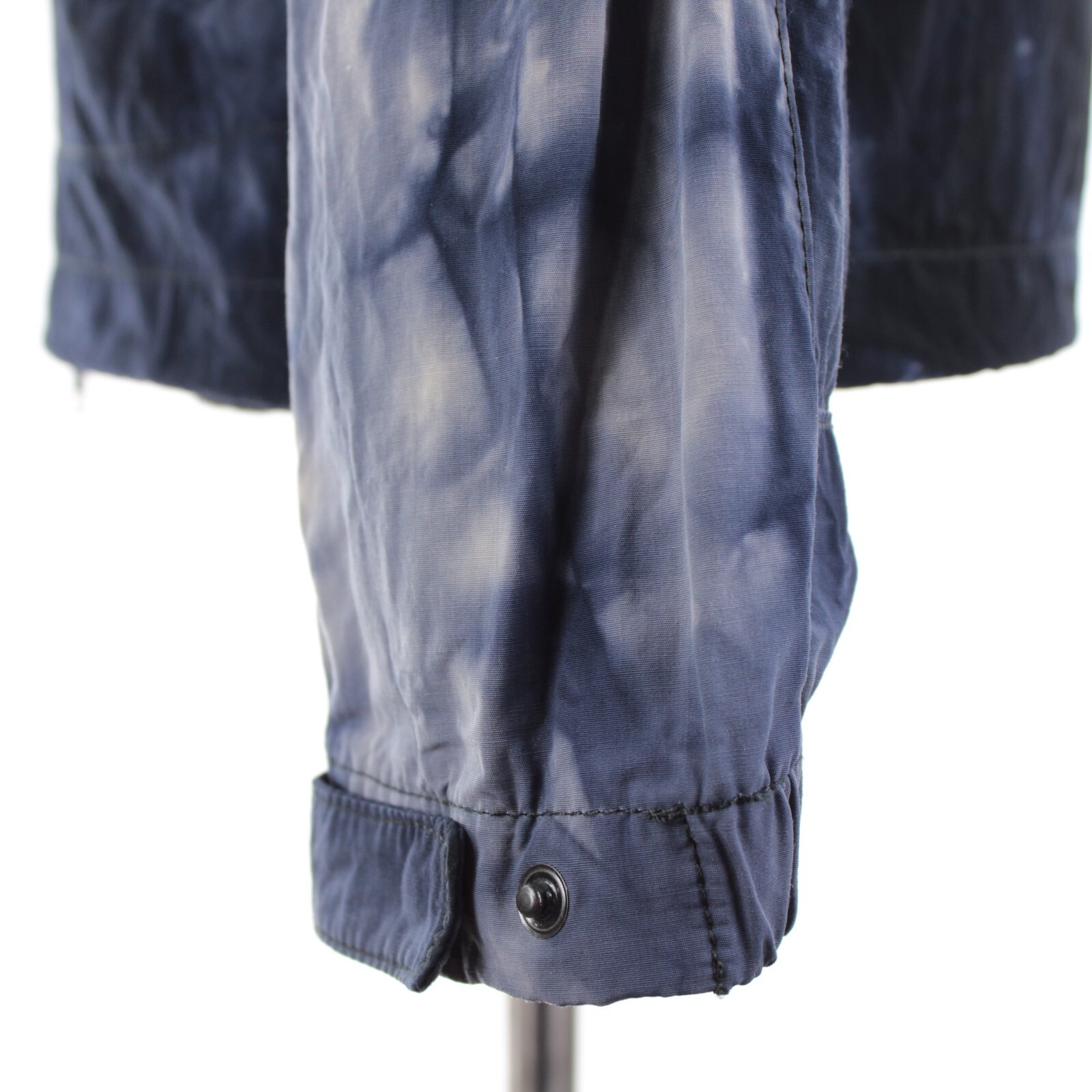 Aspesi NWT 100% Polyamide Hooded Shell Jacket Size Large In Blue Tie-Dye