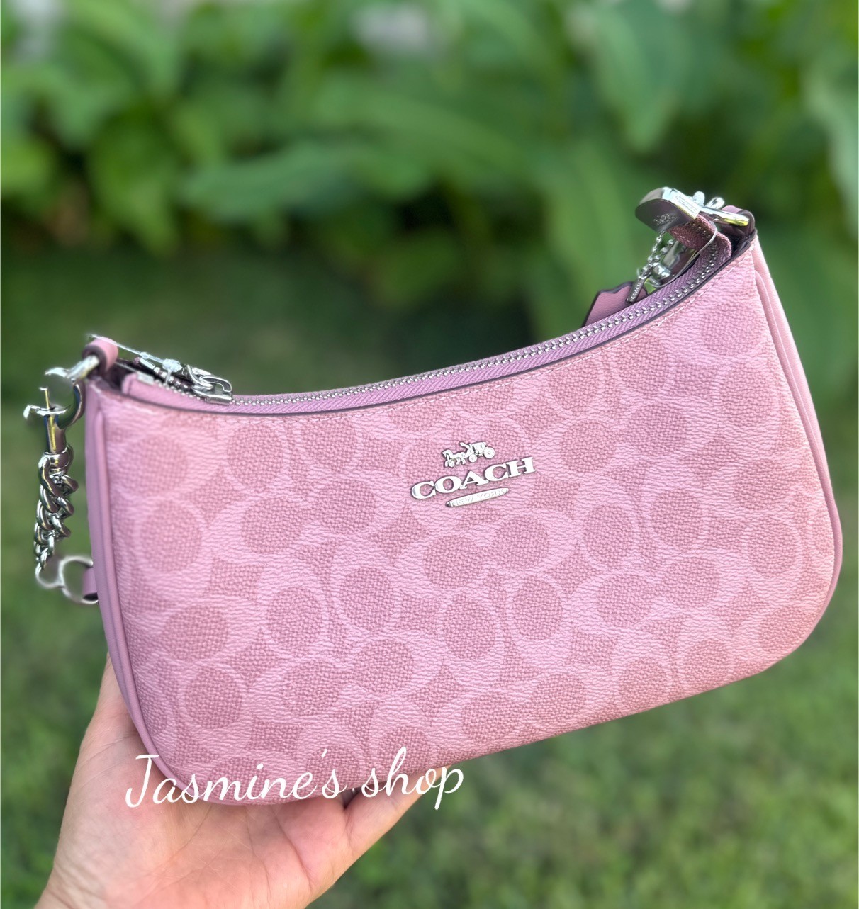 NWT COACH teri shoulder bag Signature Canvas CV933 /CAL51 pink