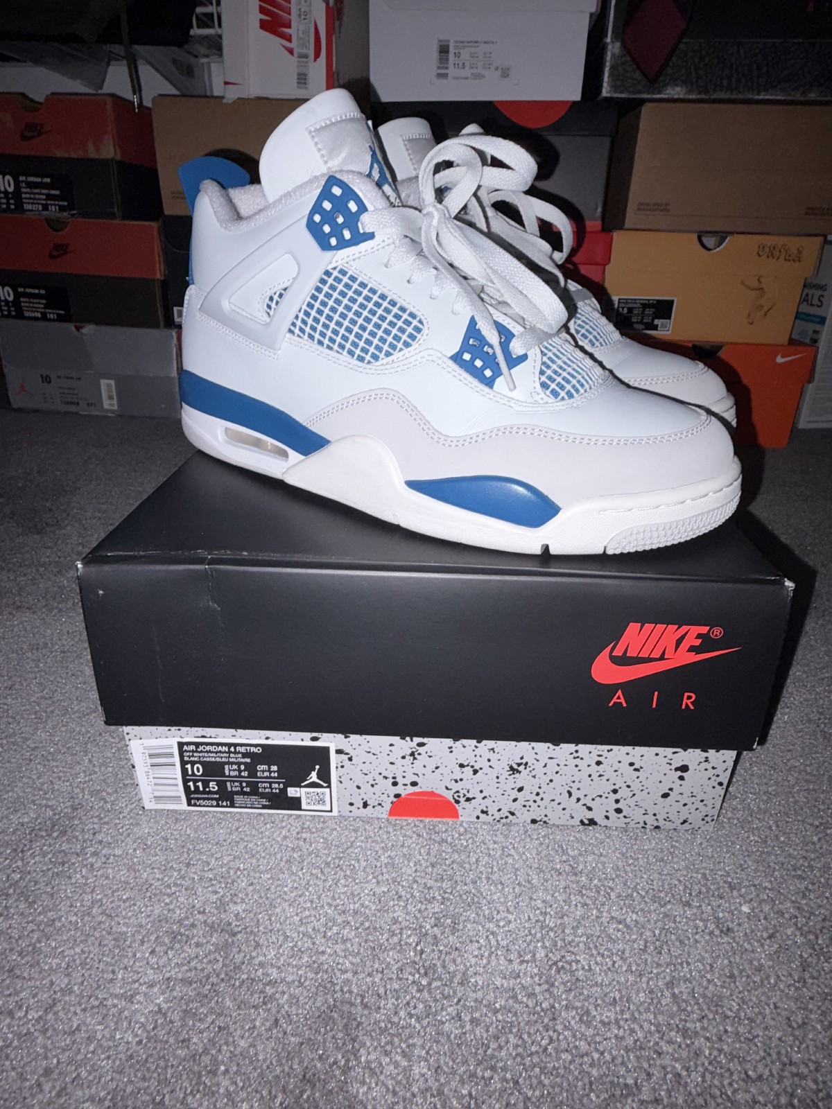 Air Jordan 4 Retro 2024 Military Blue Size 10