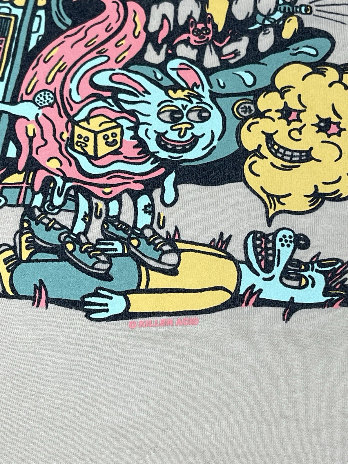 Killer Acid Limited Edition SMALL Light Beige Shirt Try The Brains Moon Shine