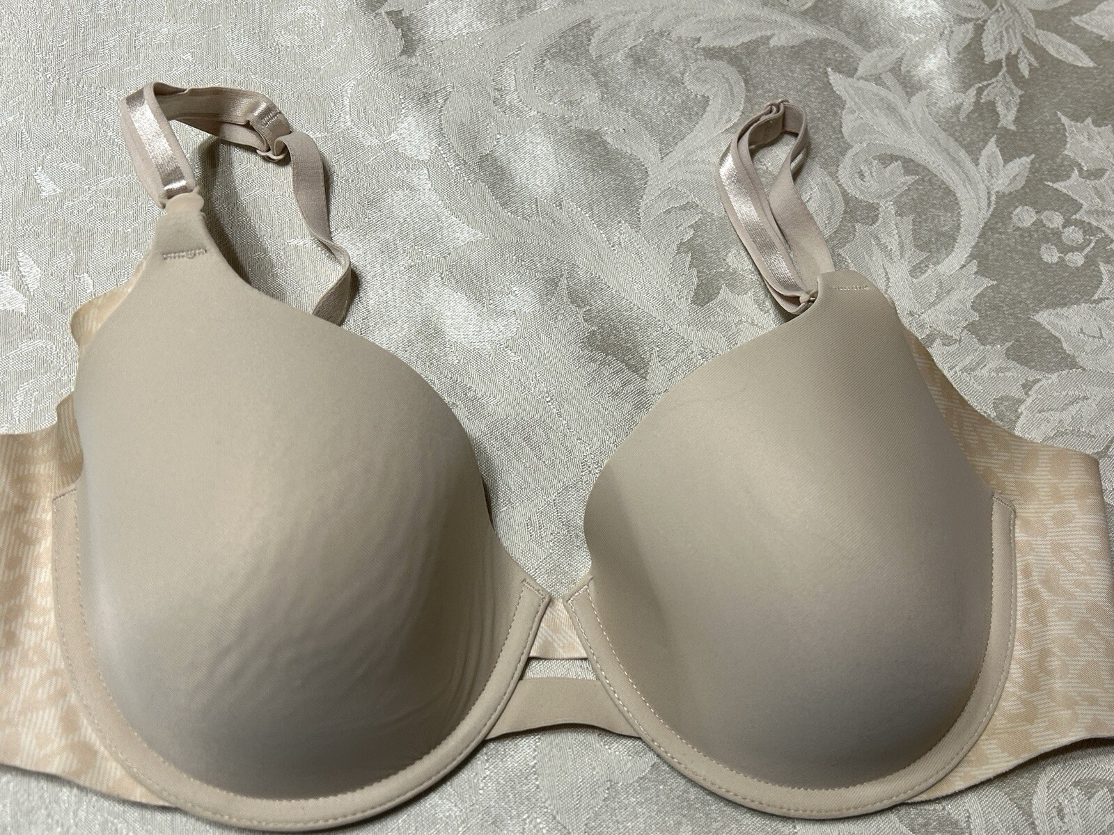 WARNER’S RB5781A No Side Effects Smoothes Underwire 34D Nude Animal Print Bra