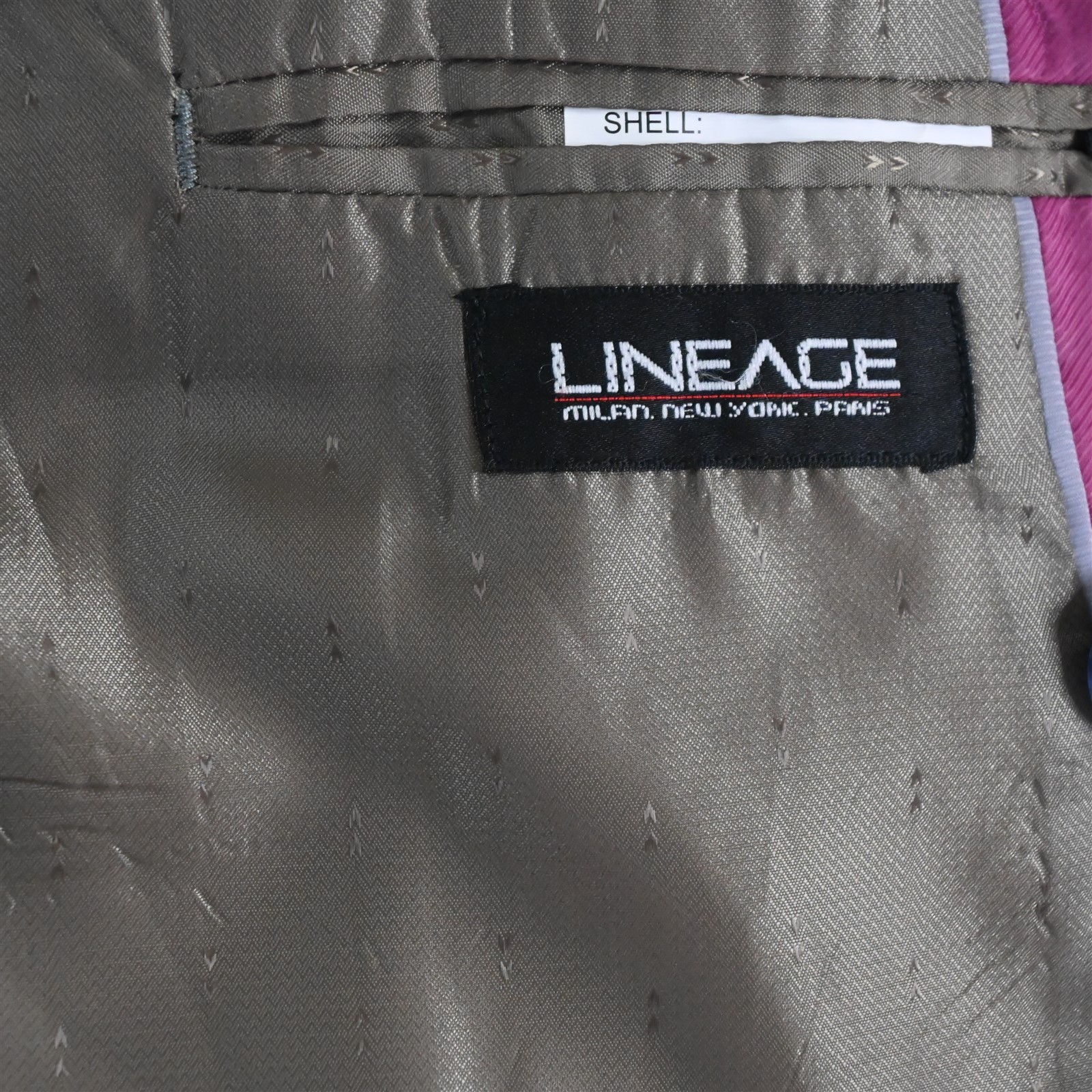 Lineage 46R 40×32 Gray Plaid Double Breasted Mens Jacket Pants Suit