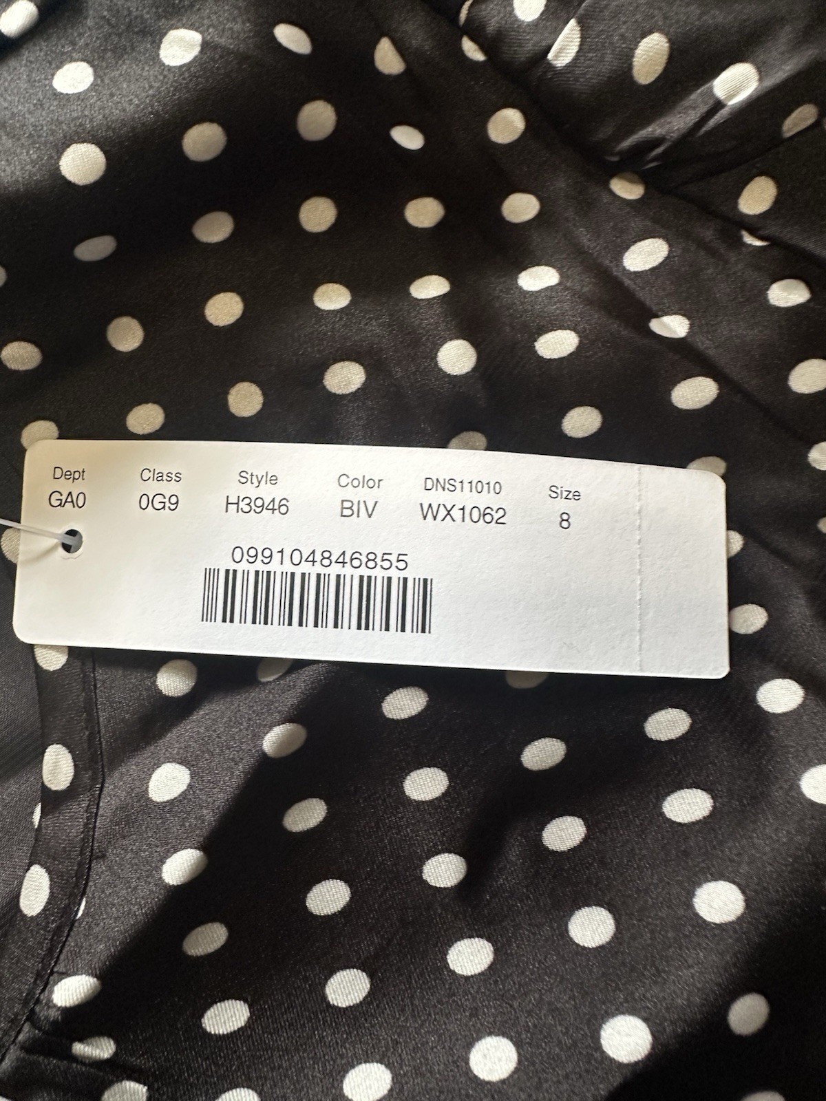 J.CREW Black/White Polka Dot Puff Short Sleeve Round Neck Blouse Women’s 8