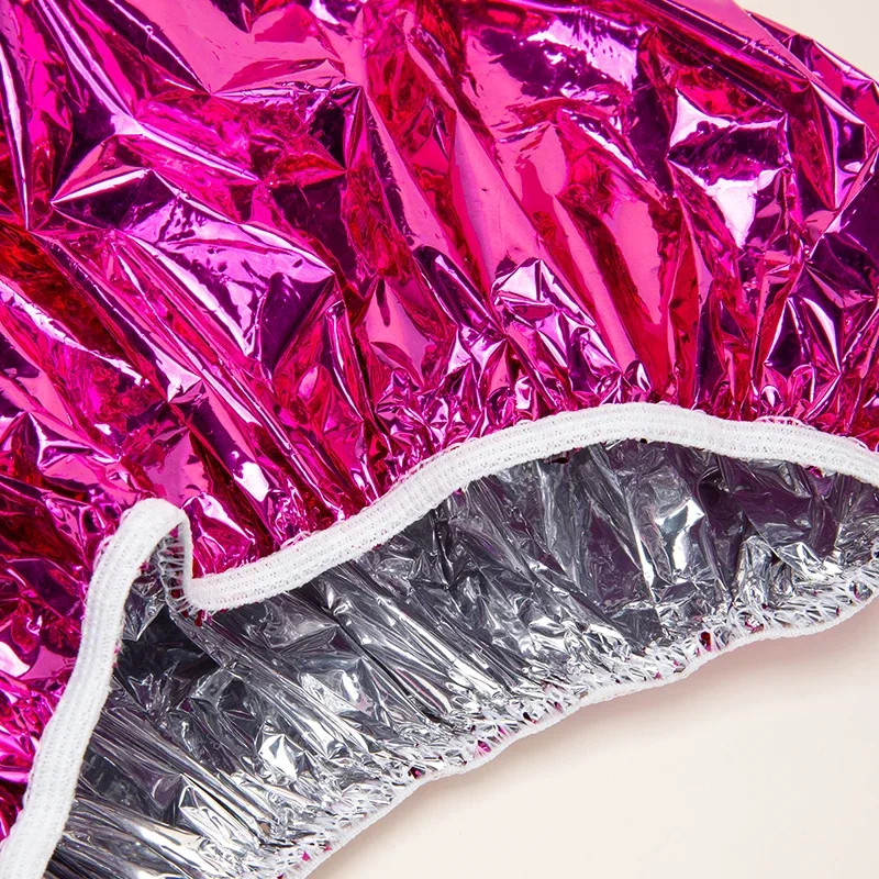 3/6pcs Rose Shower Cap Heat Insulation Aluminum Foil Insulation Hat Elastic Bath