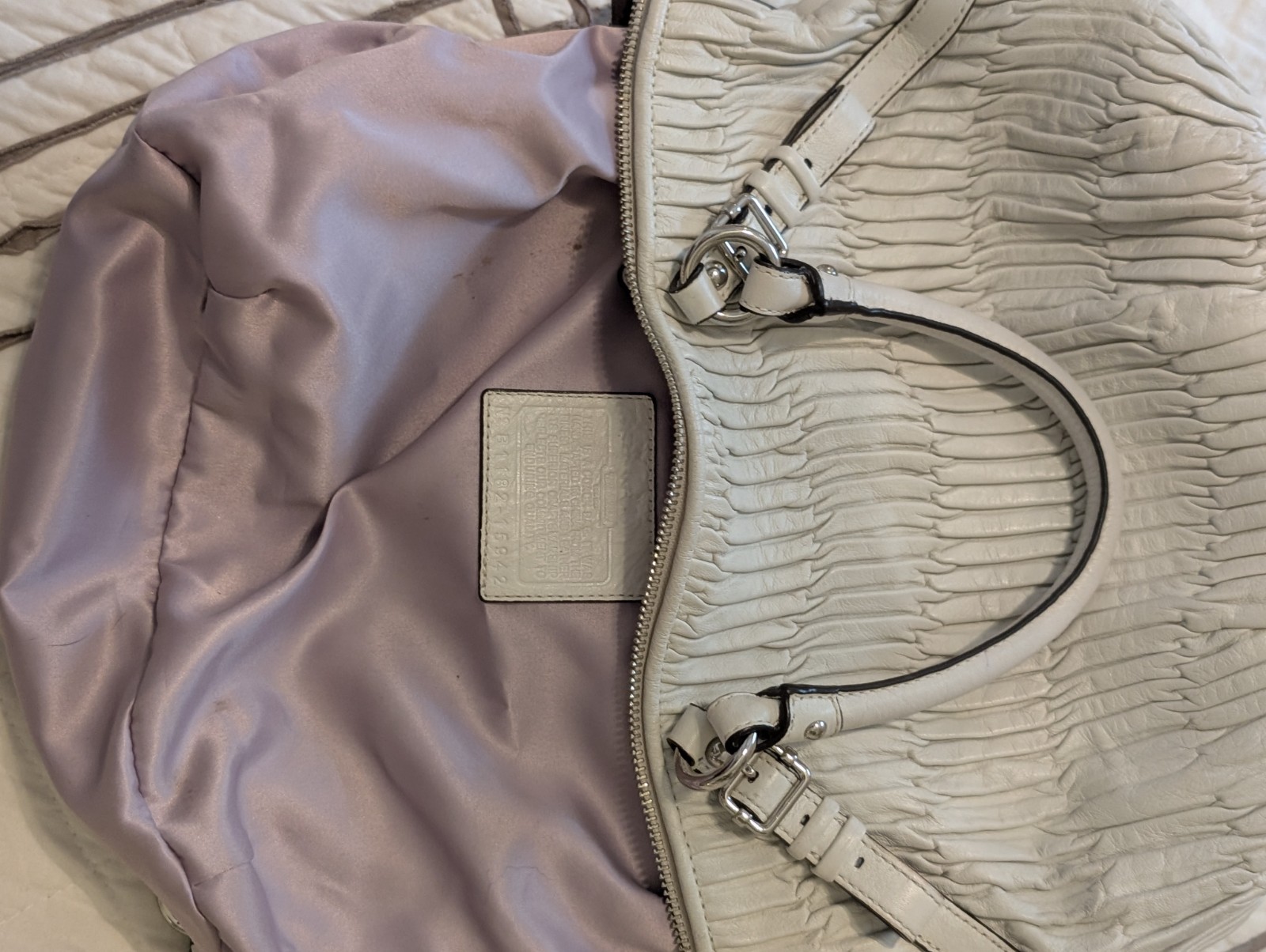 COACH MADISON GATHERED LEATHER SOPHIA SATCHEL BAG LIMITED EDITION 15942