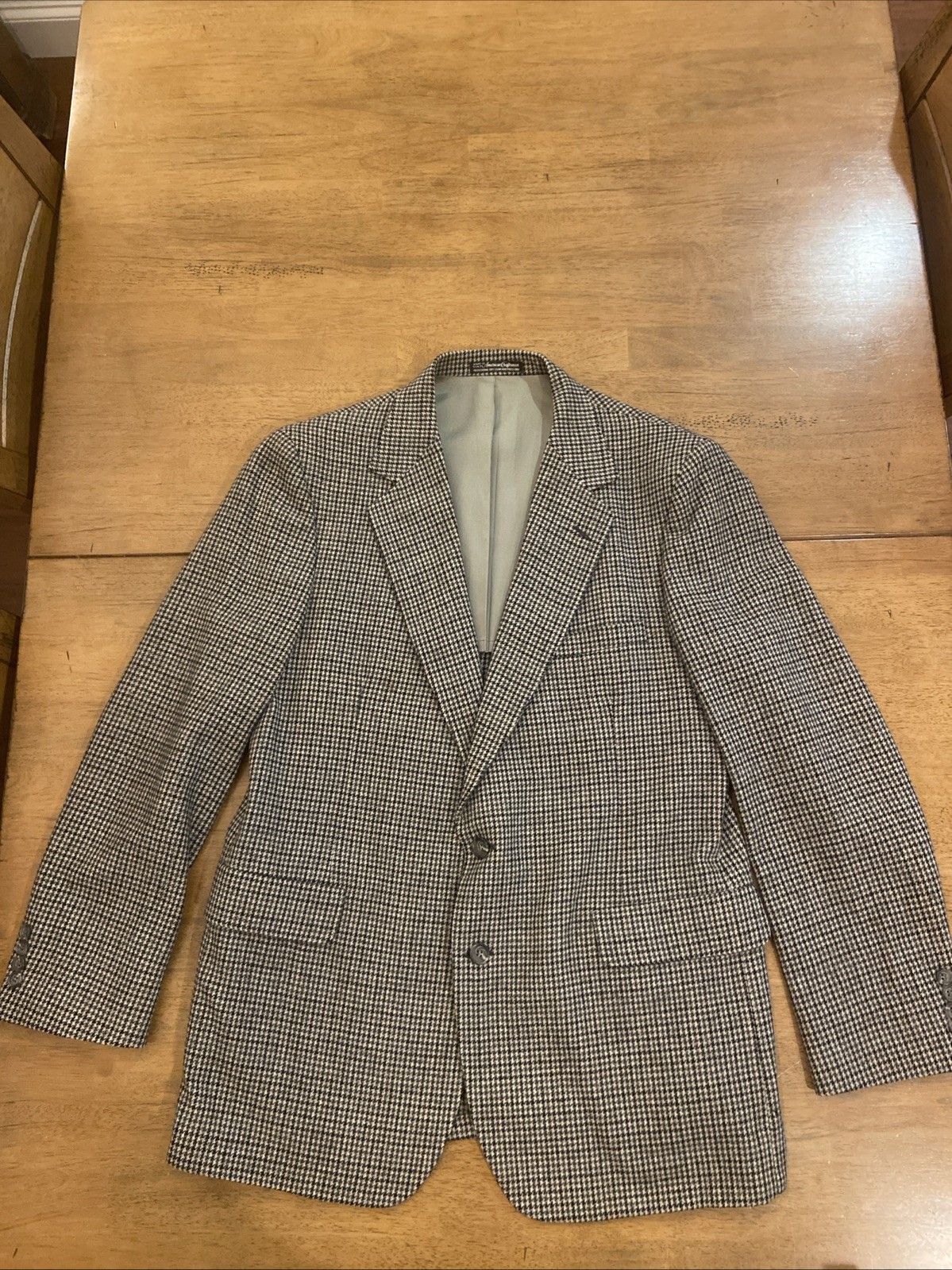 Meeting Street Vintage Men’s 2-Button 1 Vent Lined Hounds Tooth Blazer 44L