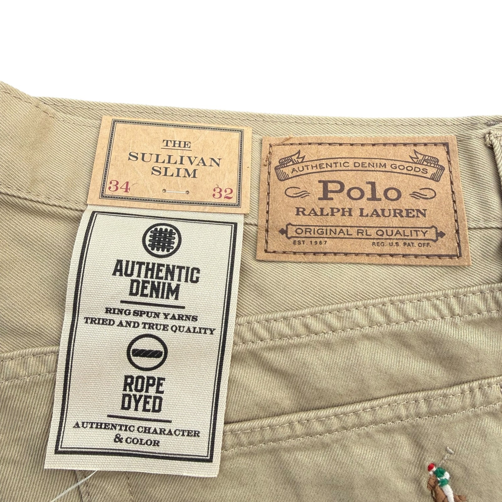 Polo Ralph Lauren Men’s Sullivan Slim Rope Dyed Cotton Denim All Over Pony Jeans