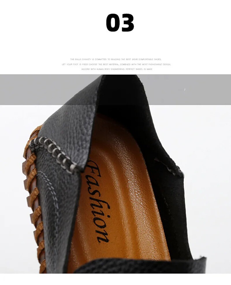 Handmade Men’s Casual Shoes Leather Loafers Moccasins Breathable Driving Shoes