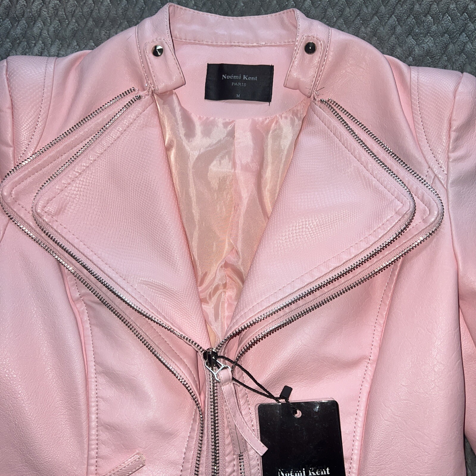 Adorable Design Eco Leather Jacket Size M NWT Paris