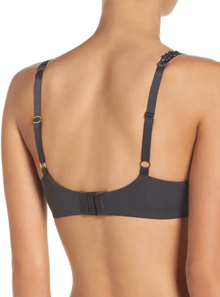 Natori 731080 Rose Dream Custom Coverage Underwire Bra Black New Size 36G