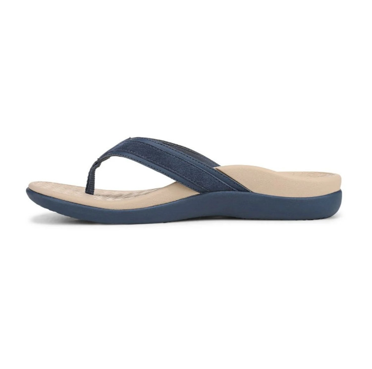 Vionic’s Tide 2.0 Toe Post Sandal, medium, Dark Denim Suede