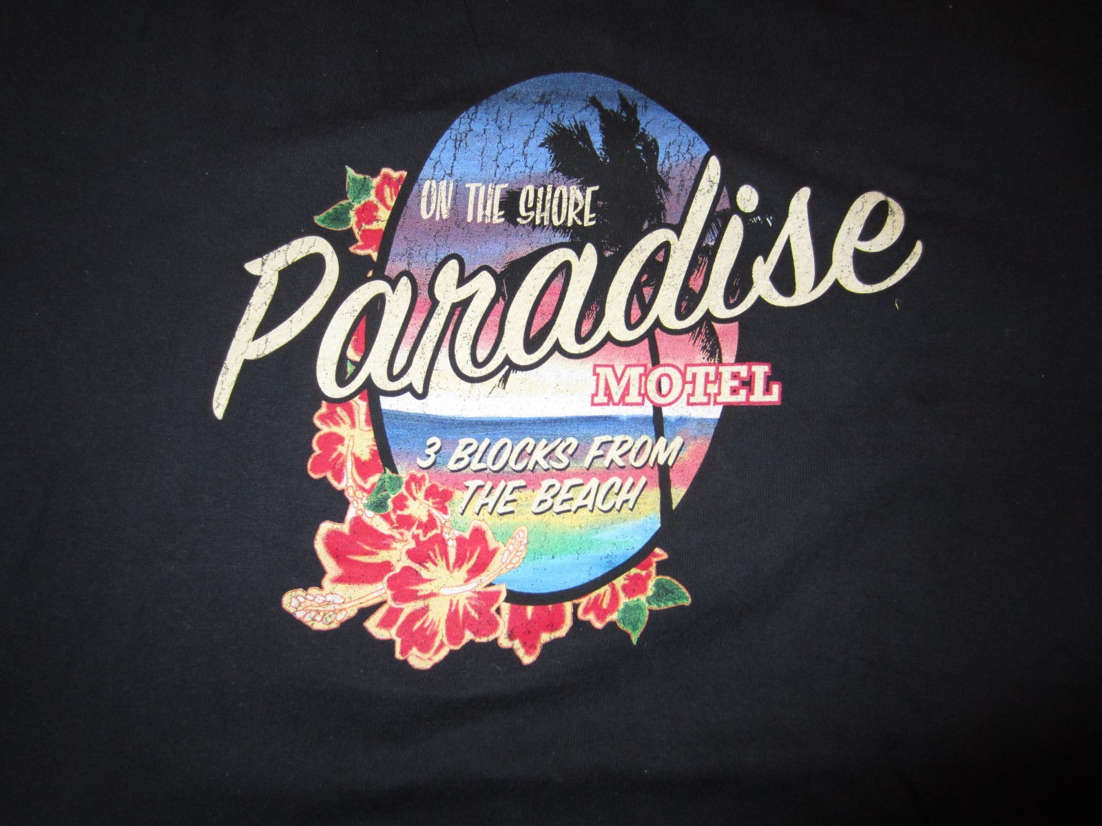 PARADISE MOTEL On The Shore 3 blocks from the beach Aeropostale t Shirt sz S