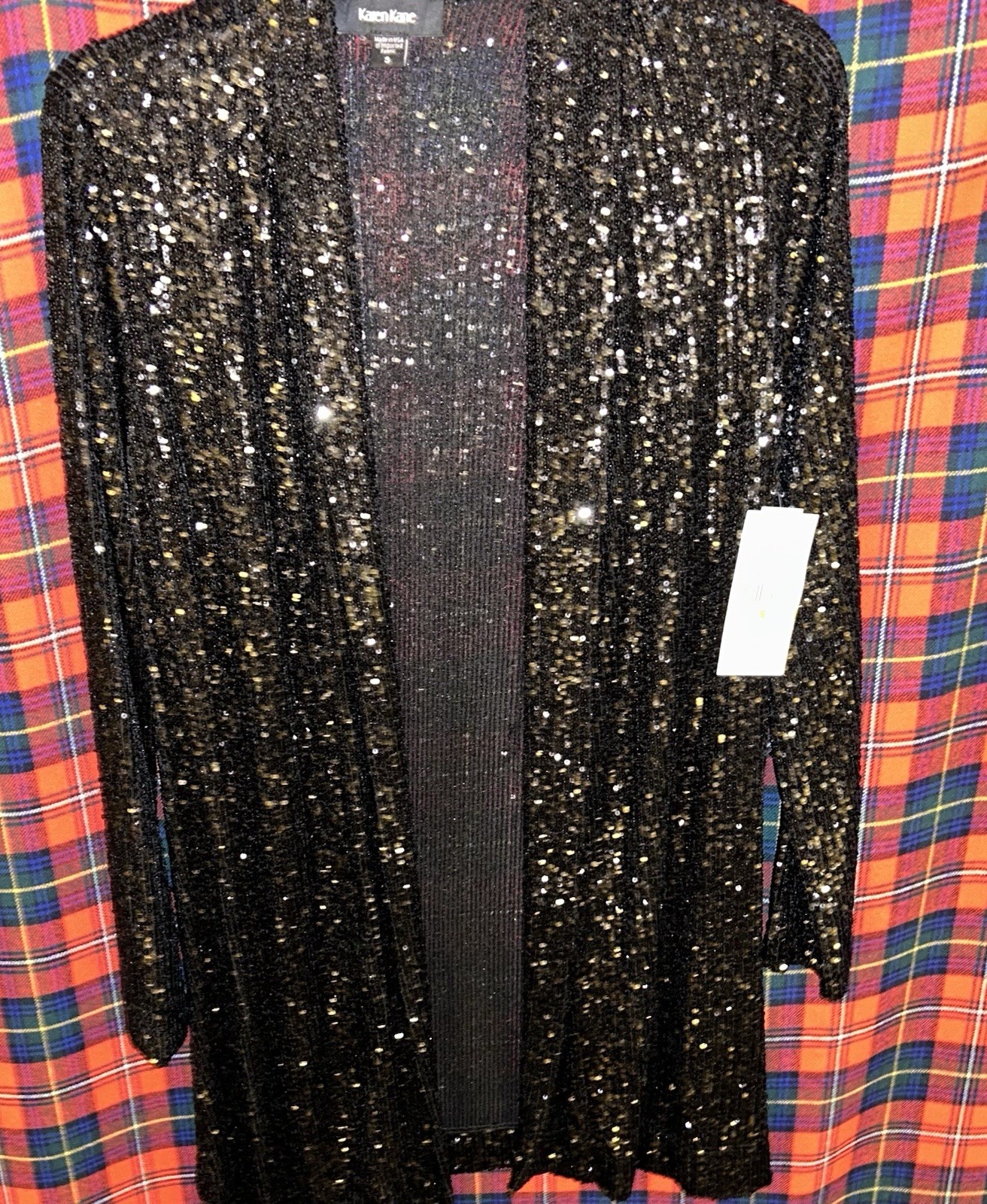 New Karen Kane Sequin Jacket Black Women’s S NWT $238