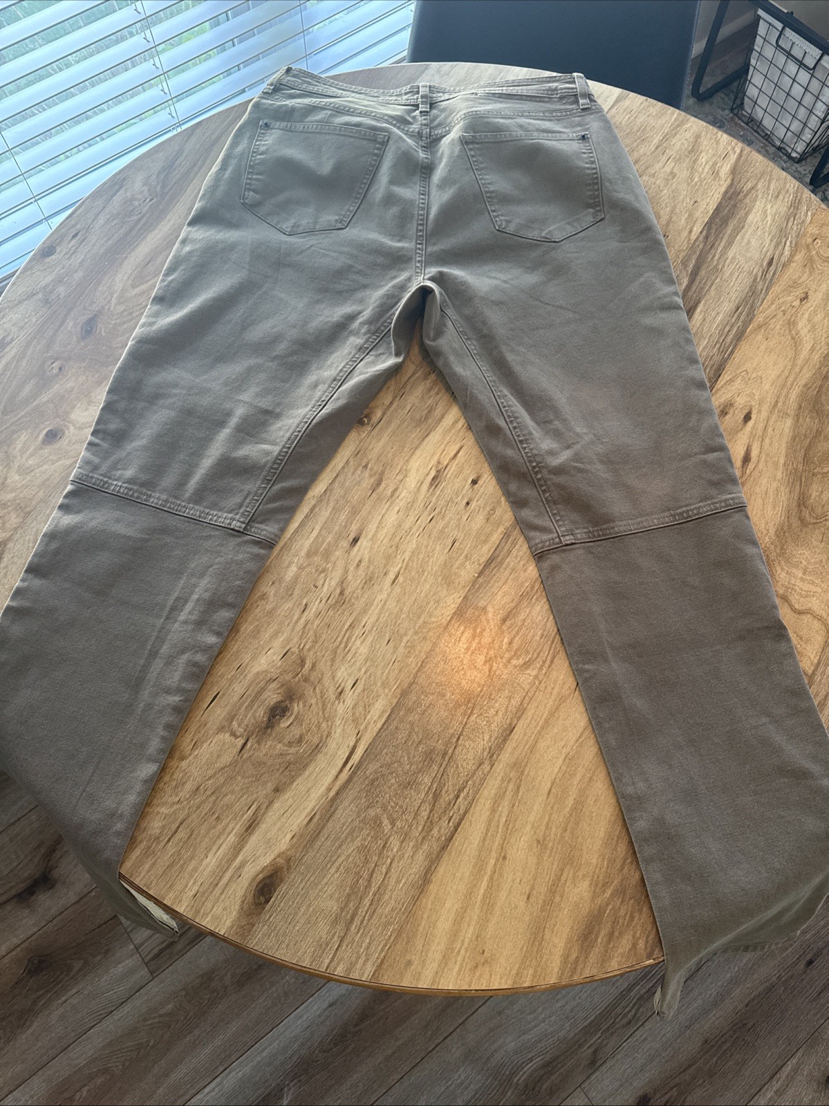 Proof Rover Double Knee Work Pant Mens 33×32 Athletic Taper Fit Beige Huckberry