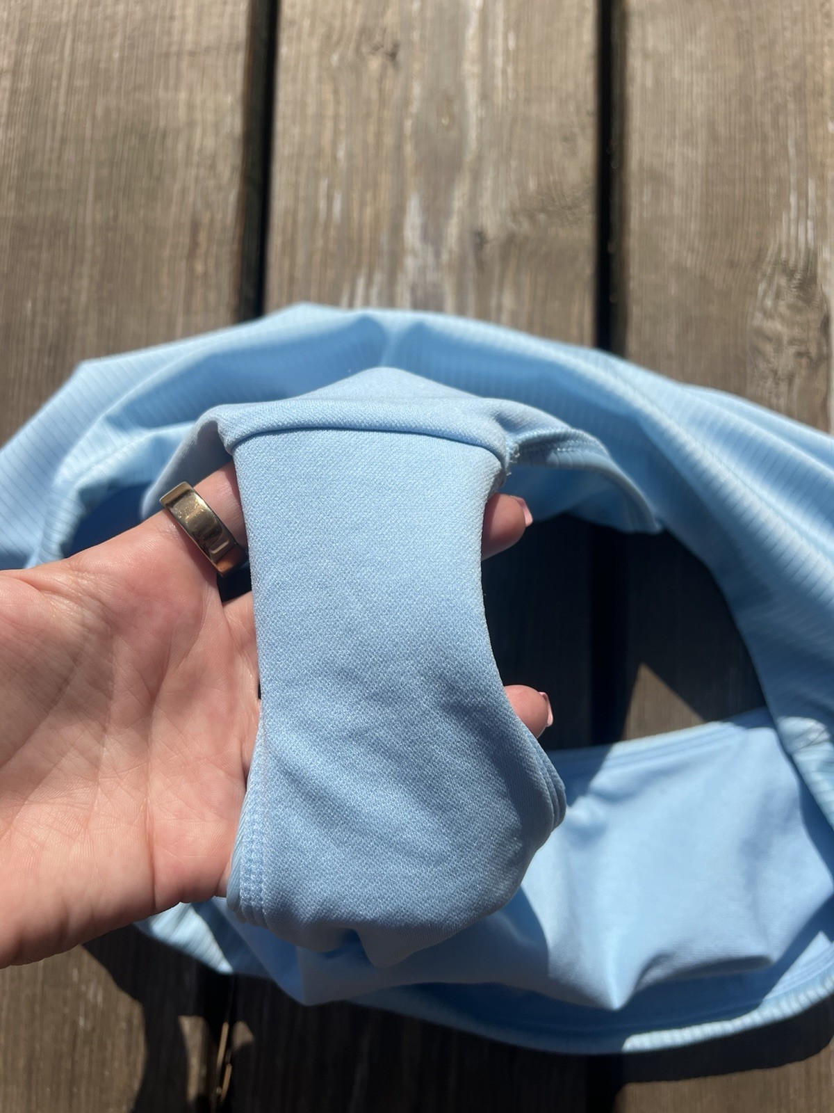 Shade & Shore Sky Blue XL High Waisted Ribbed Bikini Bottoms – New Without Tags