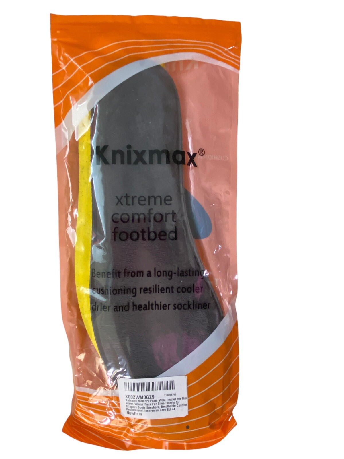 Knixmax Men’s Memory Foam Insoles Shoe Inserts Xtreme Comfort Footbed Men 10.5
