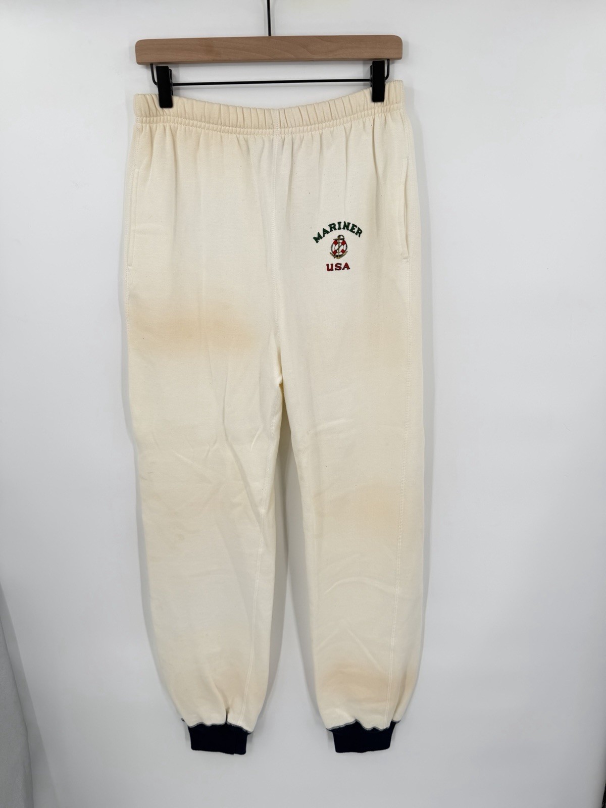 Vintage 80s Polo Ralph Lauren Sweatpants Mariner USA Logo Nautical Size Small