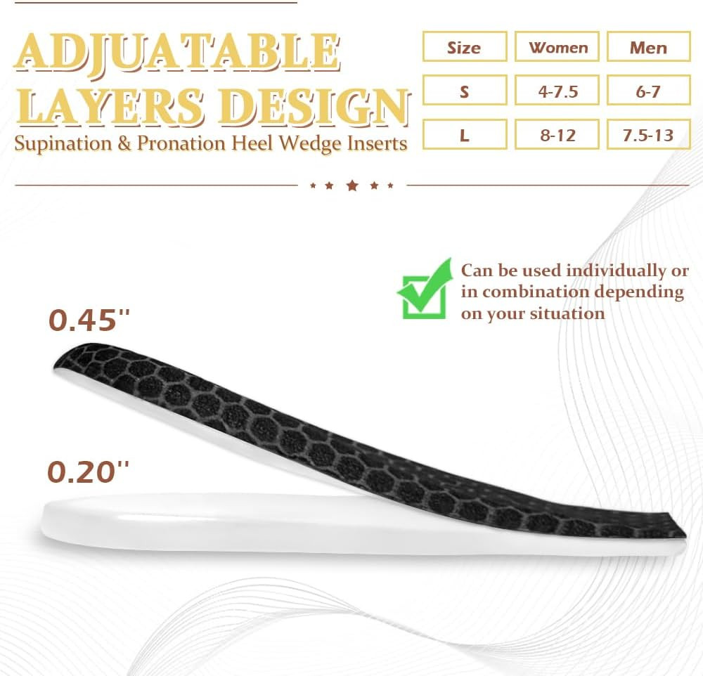 BIGGCOOL Corrective Insoles for Supination & Over-Pronation, Orthotics Medial &