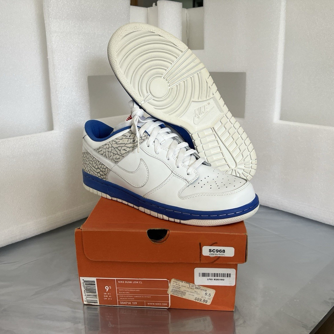 New Nike Dunk Low CL Jordan Pack – DS – 2006 Release – 304714-119 – Cement Blue