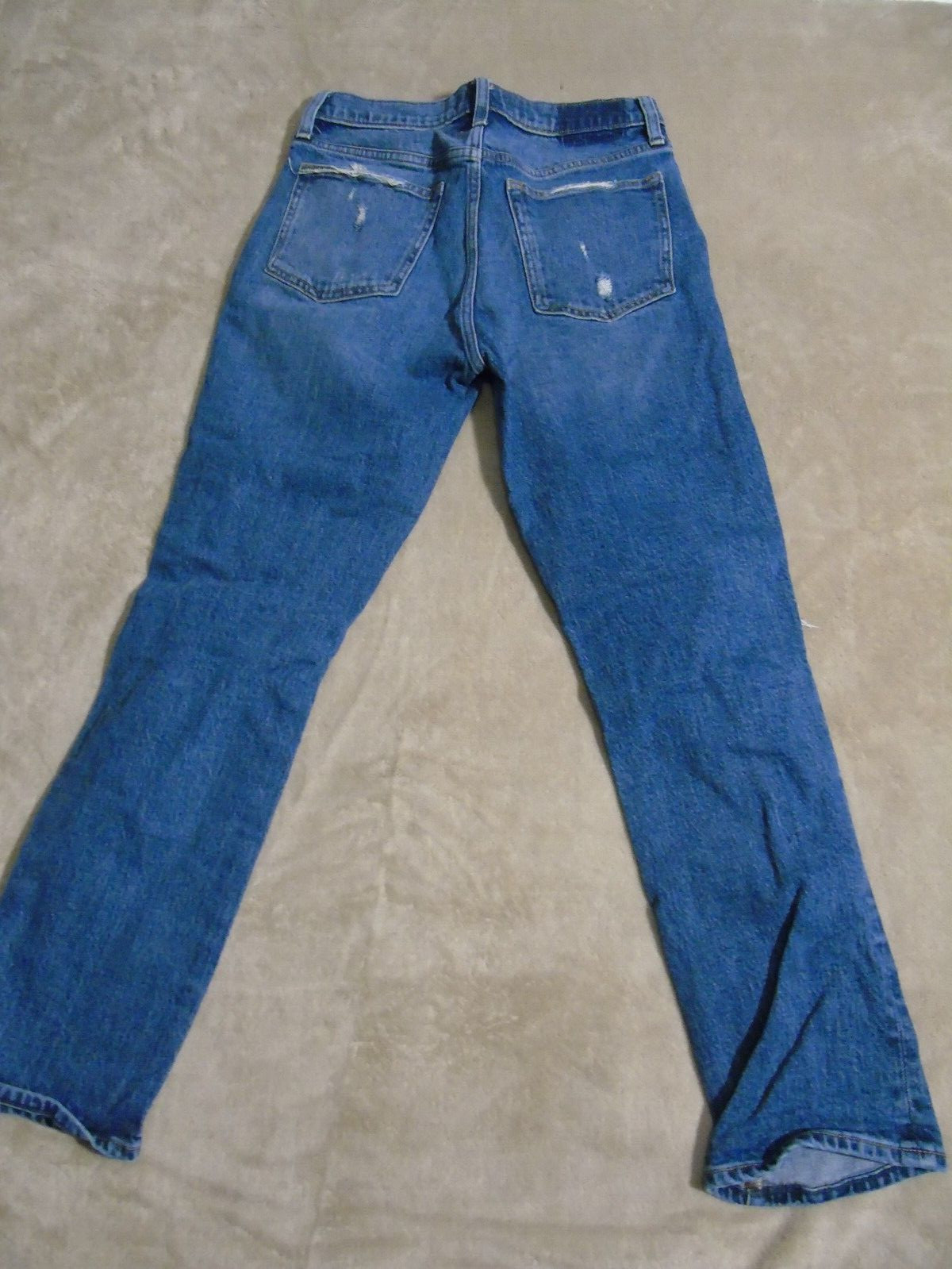 ABERCROMBIE & FITCH jeans sz 2 / 26 Boyfriend Mid Rise Ankle Denim Jeans Ripped