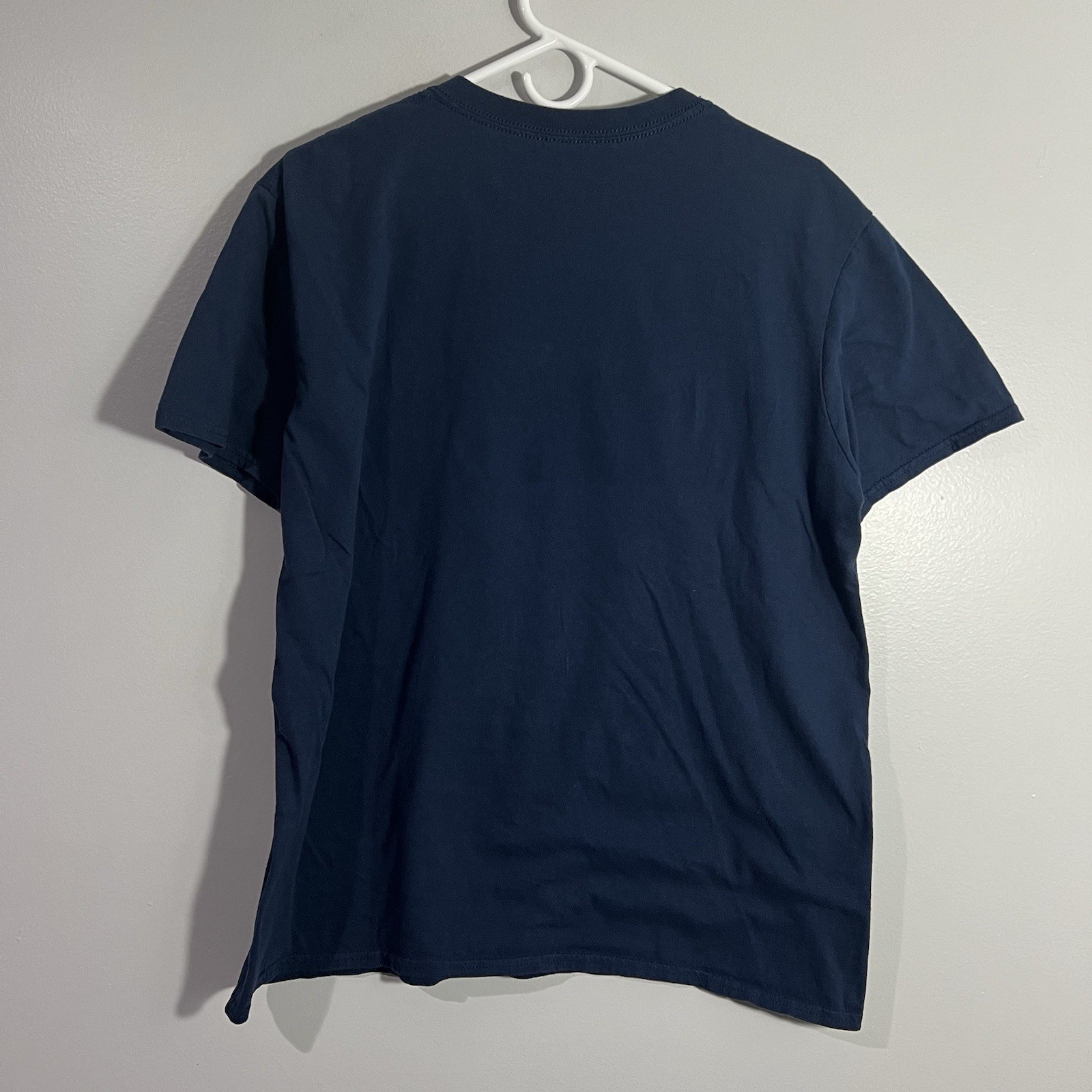 2016 Stewart Colbert Funny Talk Show Comedy Blue Graphic T-Shirt Mens Medium