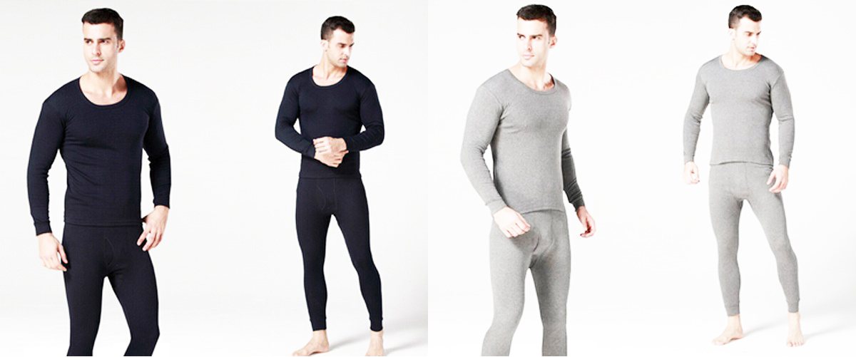 Mens 2pc Thermal Underwear Set Long Sleeve Heave Fleece Top Bottom S to XL