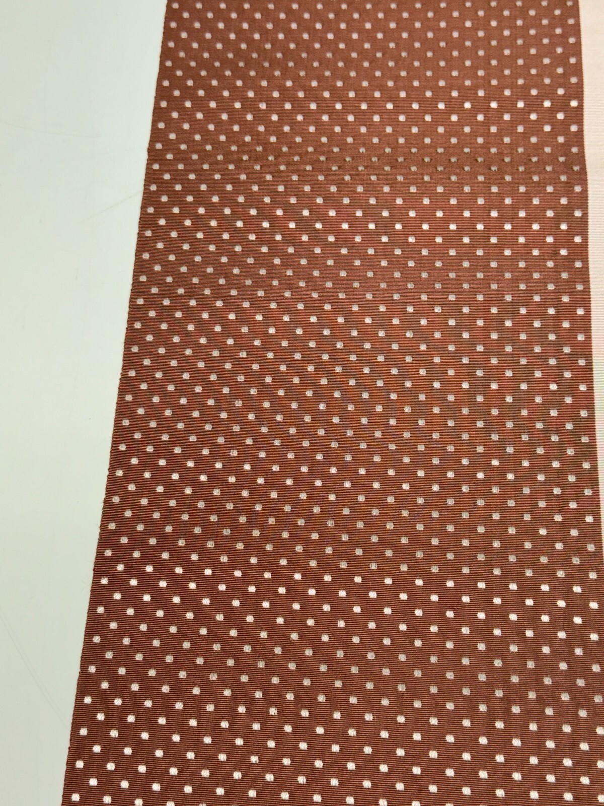 Japanese Vintage Kimono BOLT FABRIC cloth Silk brown Cut Sales 35.4×11.4in