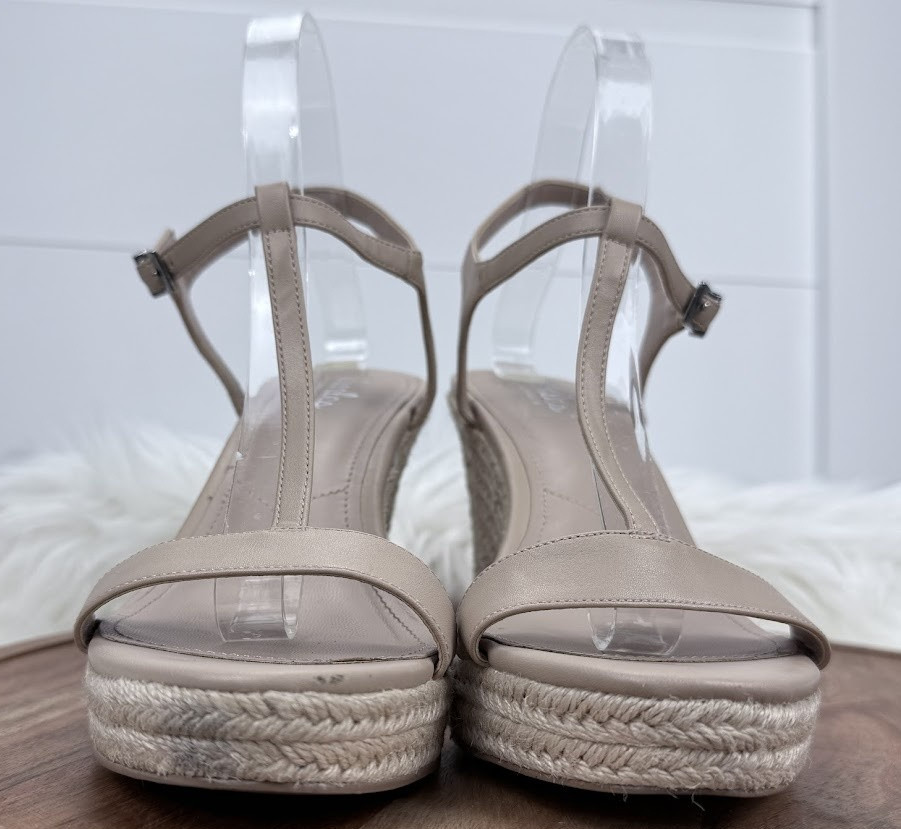 Charles by Charles David Shoes Womens Size 10M Beige Espadrille Wedge Sandals