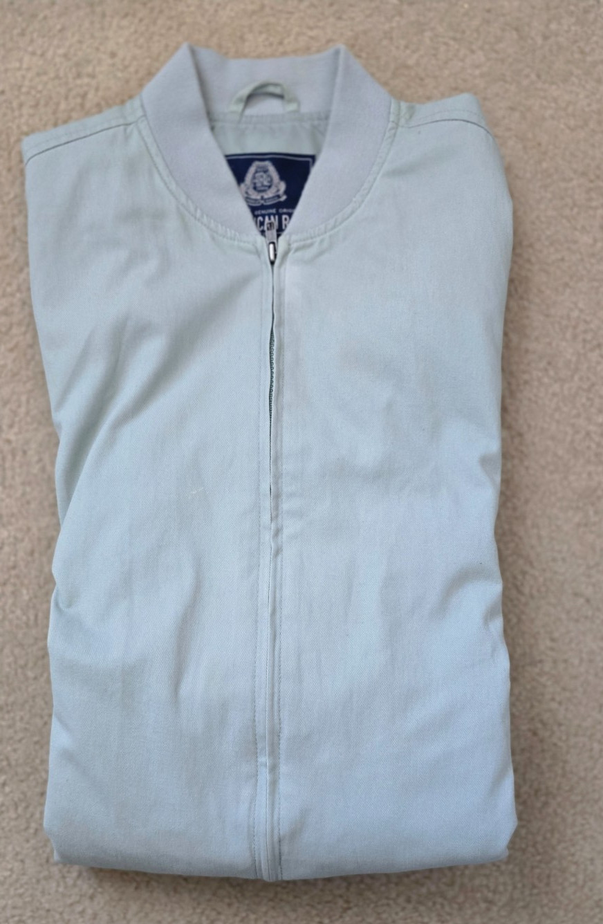 American Rag Flight Bomber Jacket Medium 100% Cotton Men’s Light Sage Green