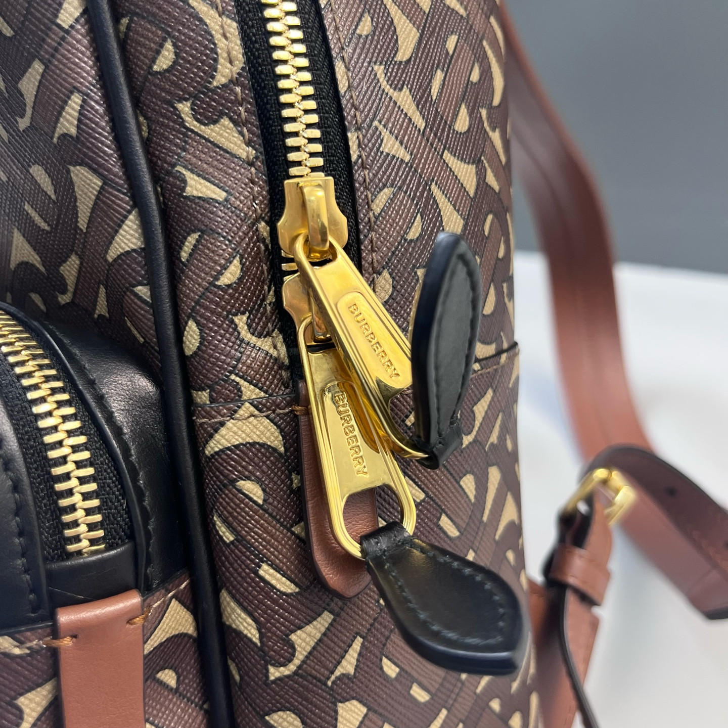 Authentic Burberry Classic Monogram Backpack Coated Canvas Backpack Brown eBay