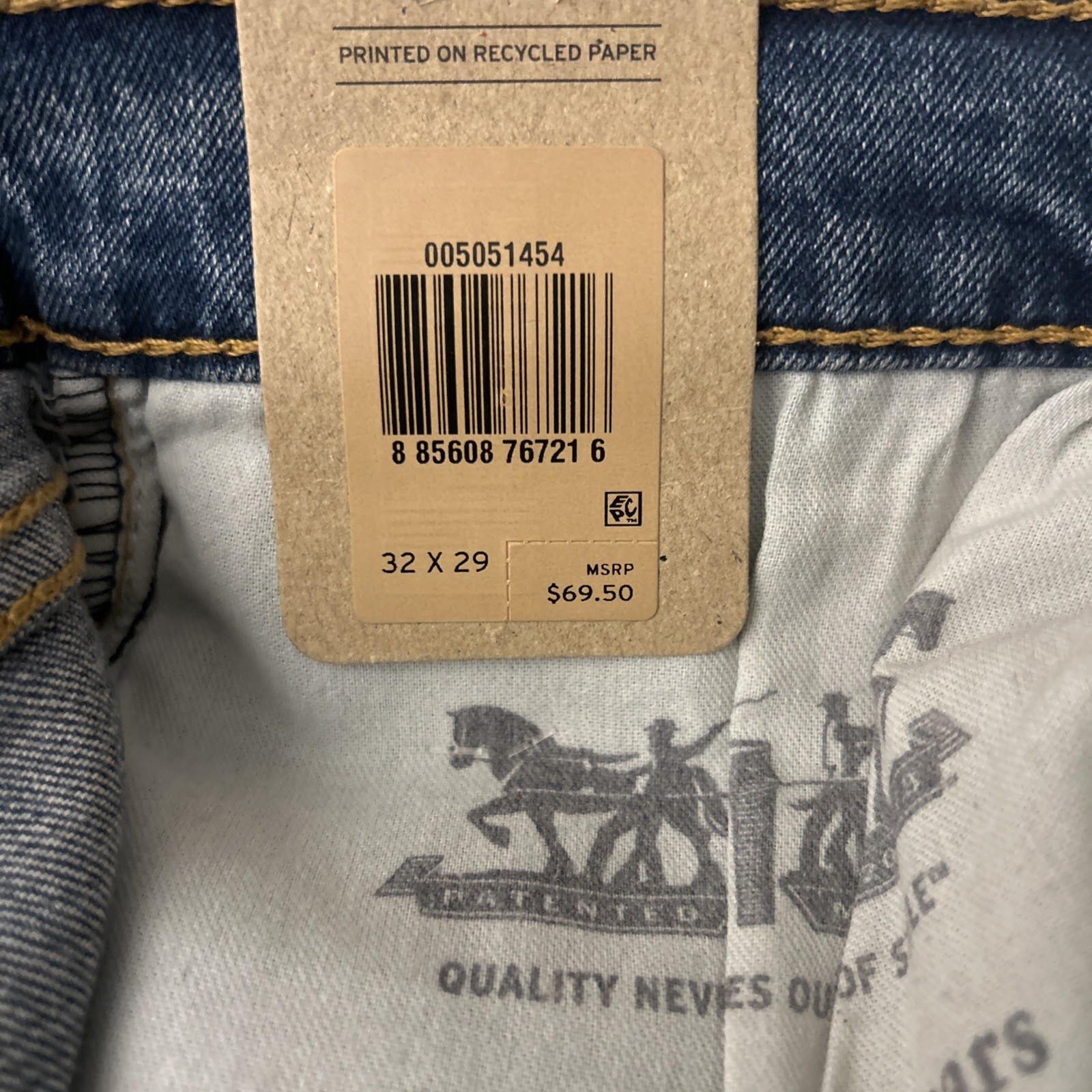 Levis 505 Mens Stretch Jeans Straight Leg Reg Fit Med Wash Sz31,32,33,34,36,38