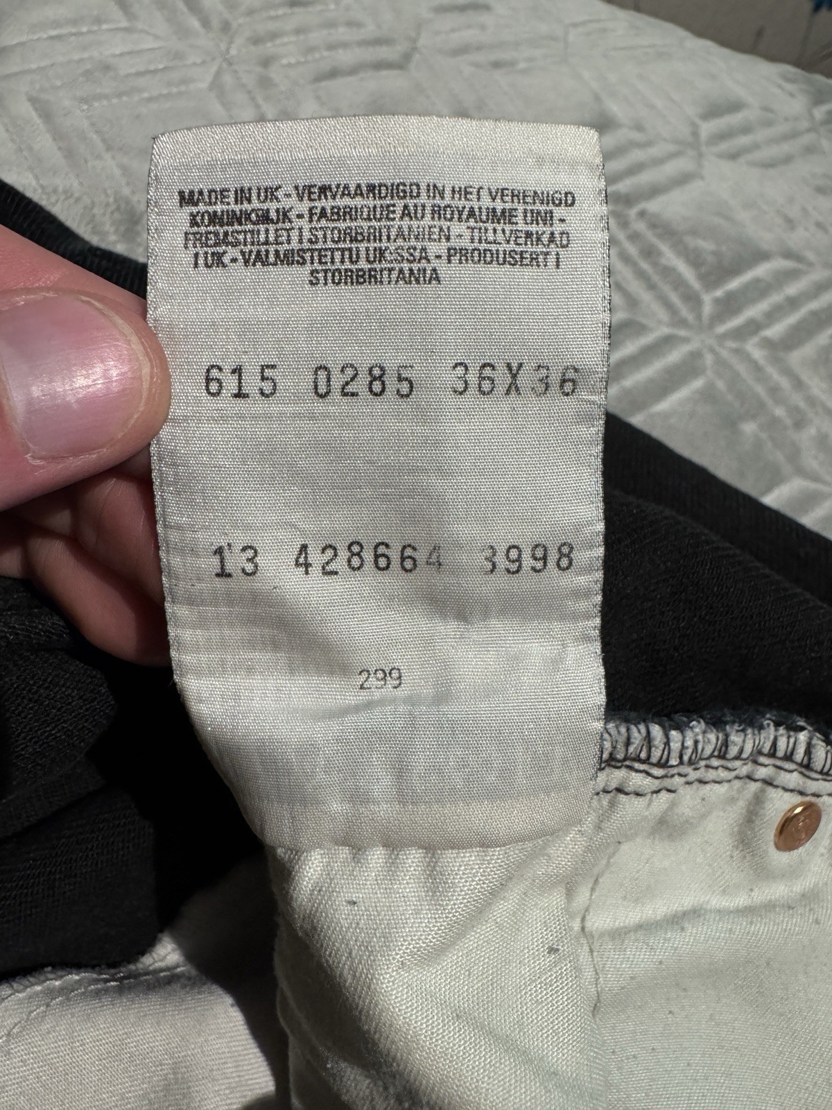 Levi’s Men’s 615 Jeans Black W36 L36 Straight Leg Vintage Made In UK