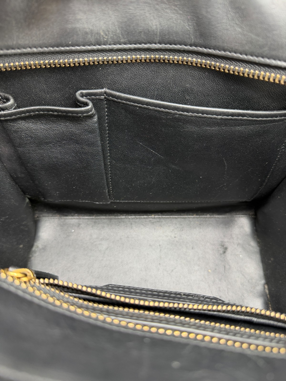 Celine Paris Phantom Luggage Tote Black Beige Khaki GHW AUTH Certificate