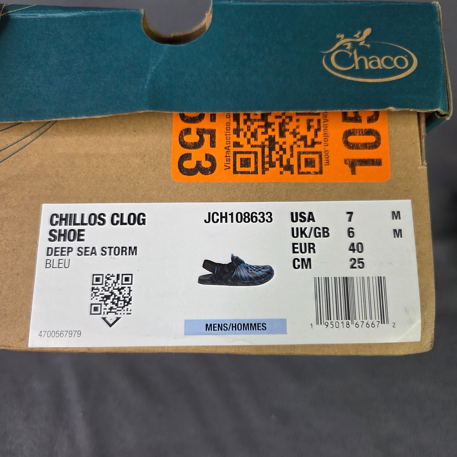 Chaco Shoes Mens Size 7 Blue Black Camo Sandals Performance Water Hiking Outdoor