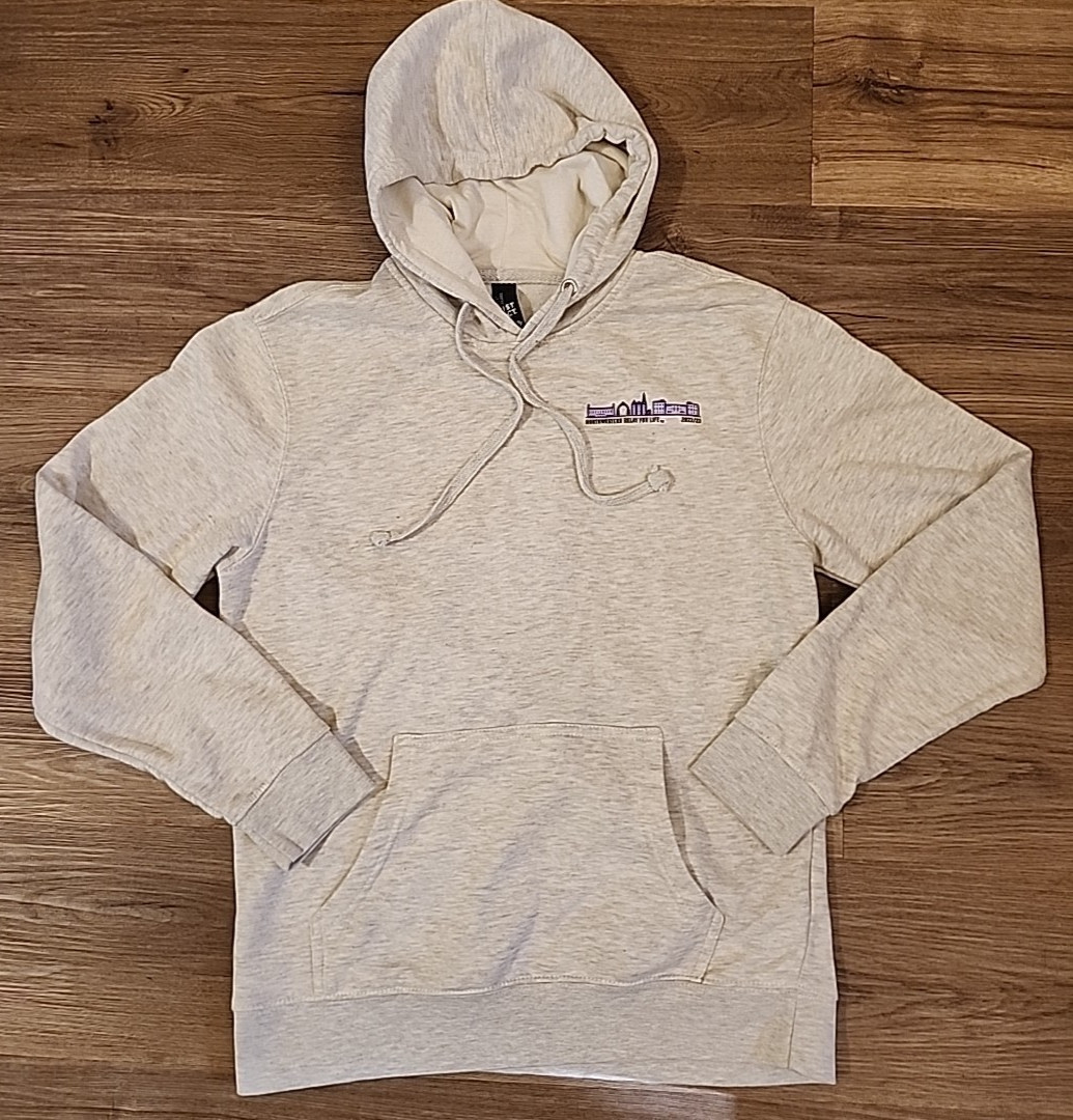 District V.I.T. Fleece Hoodie Sweatshirt Pullover White Size S -P-CH