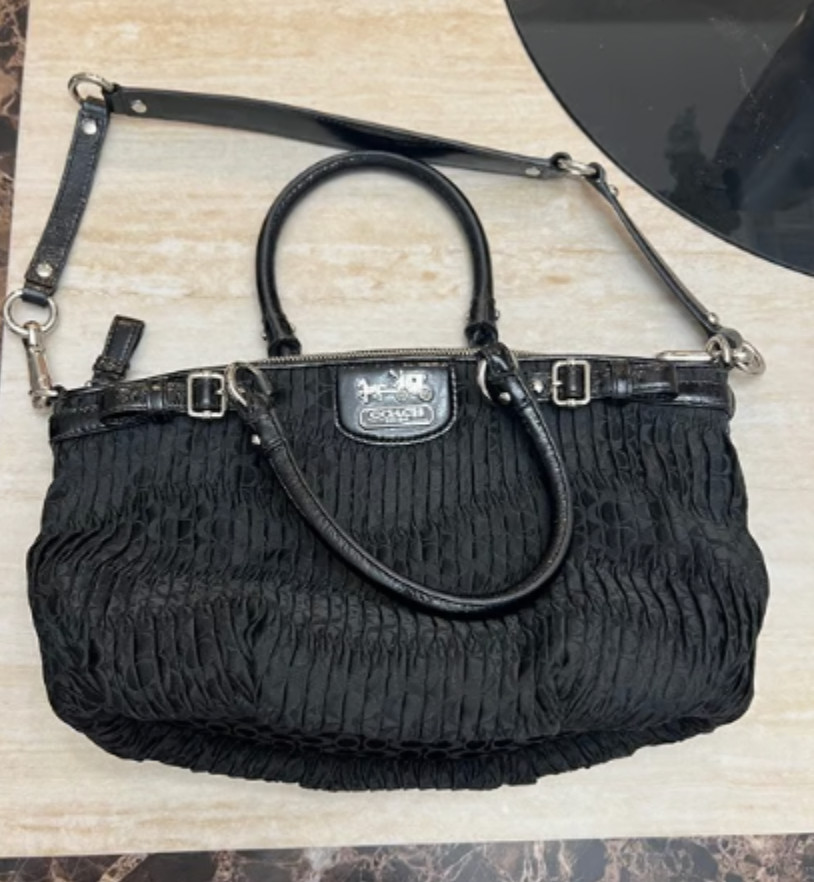 Coach Sofia shoulder pleated handbag