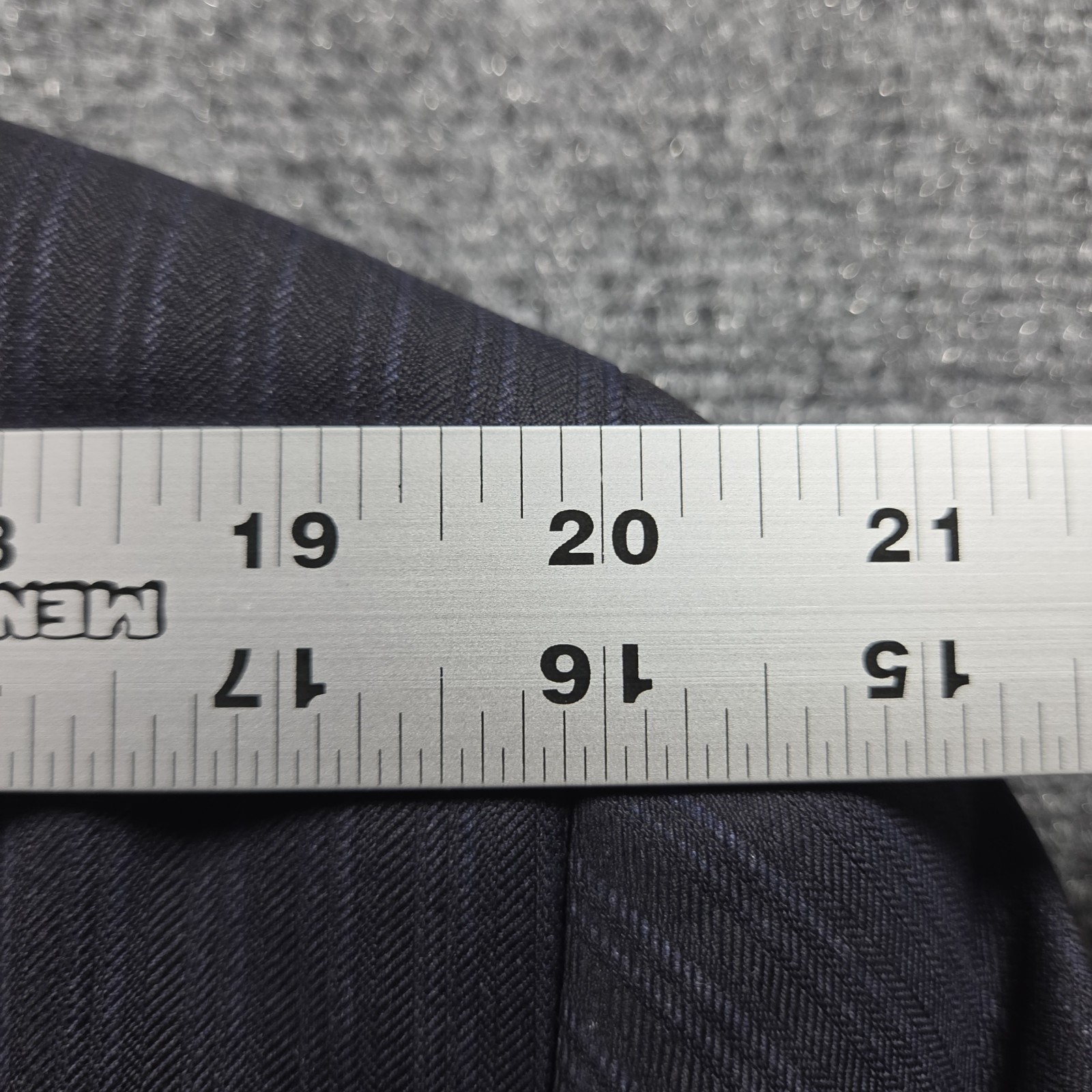 Jack Victor Classic Pinstripe Suit Men’s 46R Navy 40 X 29 Loro Piana Super 130’s