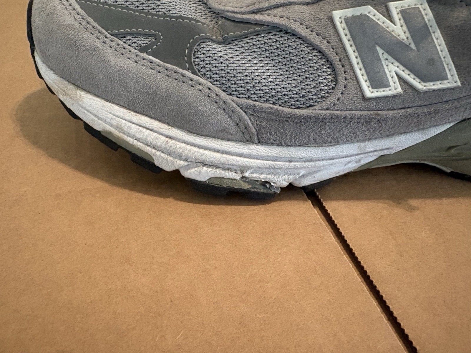 New Balance 993 Gray White Running Shoes Made in USA MR993GL Size 9.5