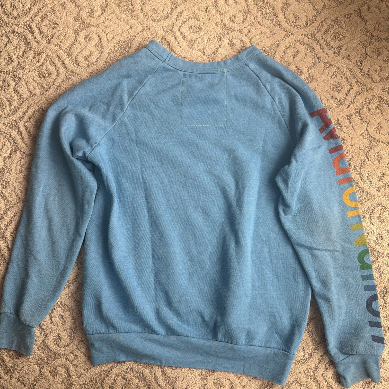 Aviator Nation miami crew sweatshirt ocean color SZ Small