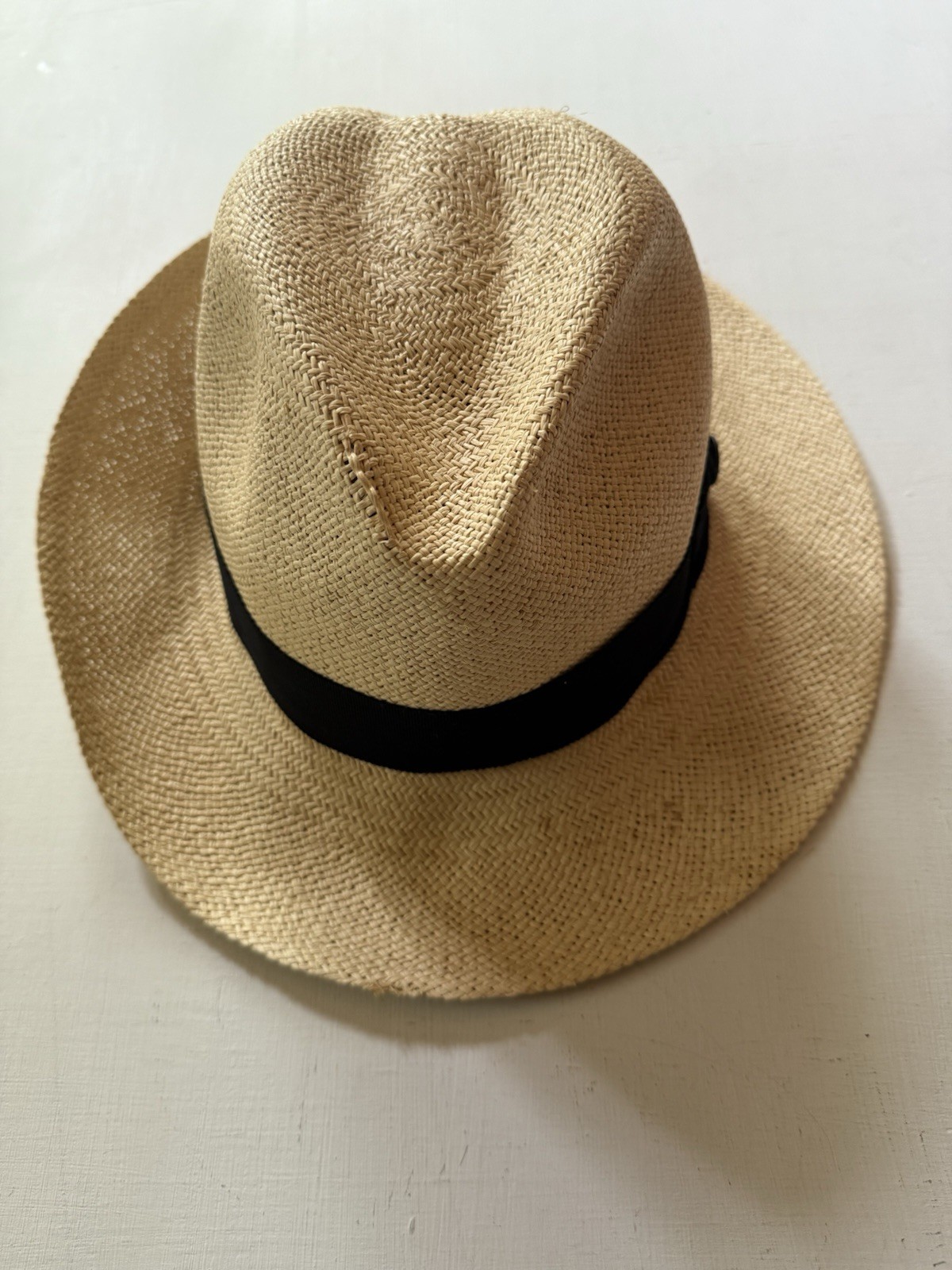 Goorin Bros 100% Toquilla 100/0100 Straw Panama Hat Natural Sz MEDIUM $180 USA