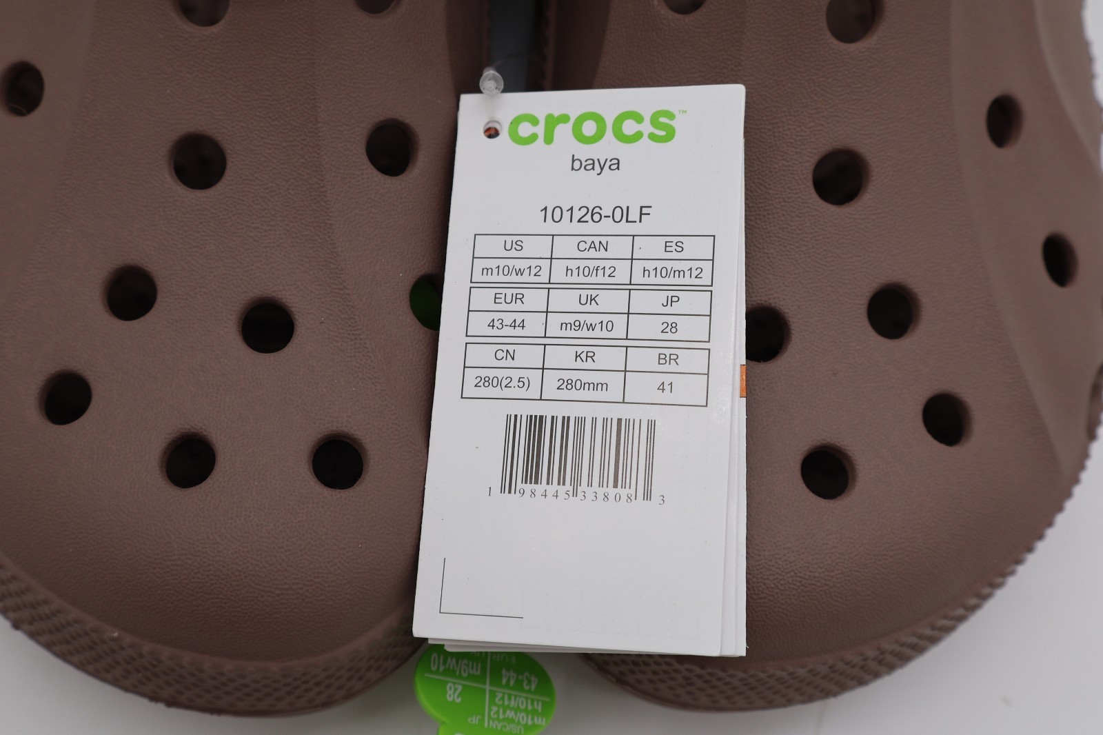 Crocs Baya Clogs Truffle Brown Women’s 12 Men’s 10 Unisex NEW With Tags Comfort