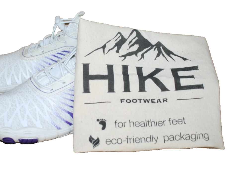 HIKE FOOTWEAR Lorax Pro Barefoot Shoes Men 8-8.5 Women 10-10.5 White Purple