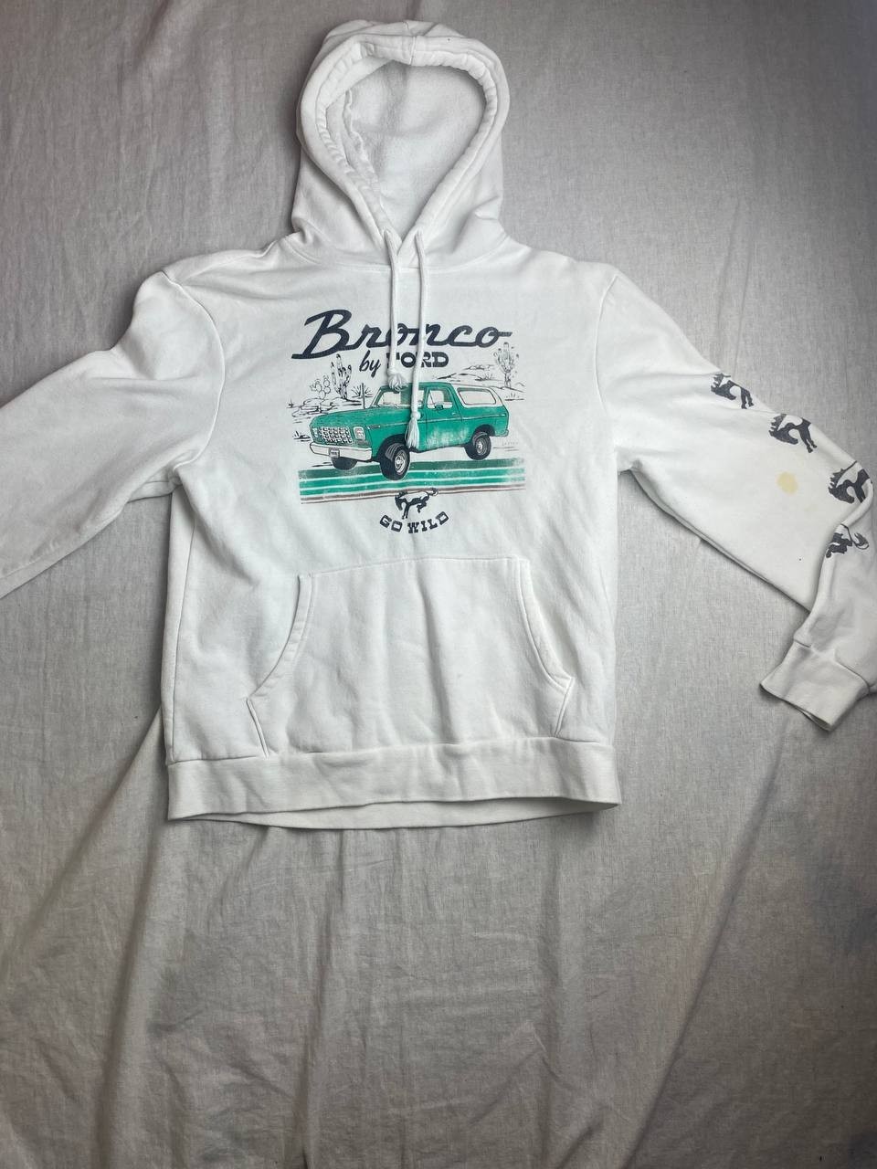 Old Navy Gender-Neutral Licensed Pop-Culture Hoodie Mens M Ford Bronco White