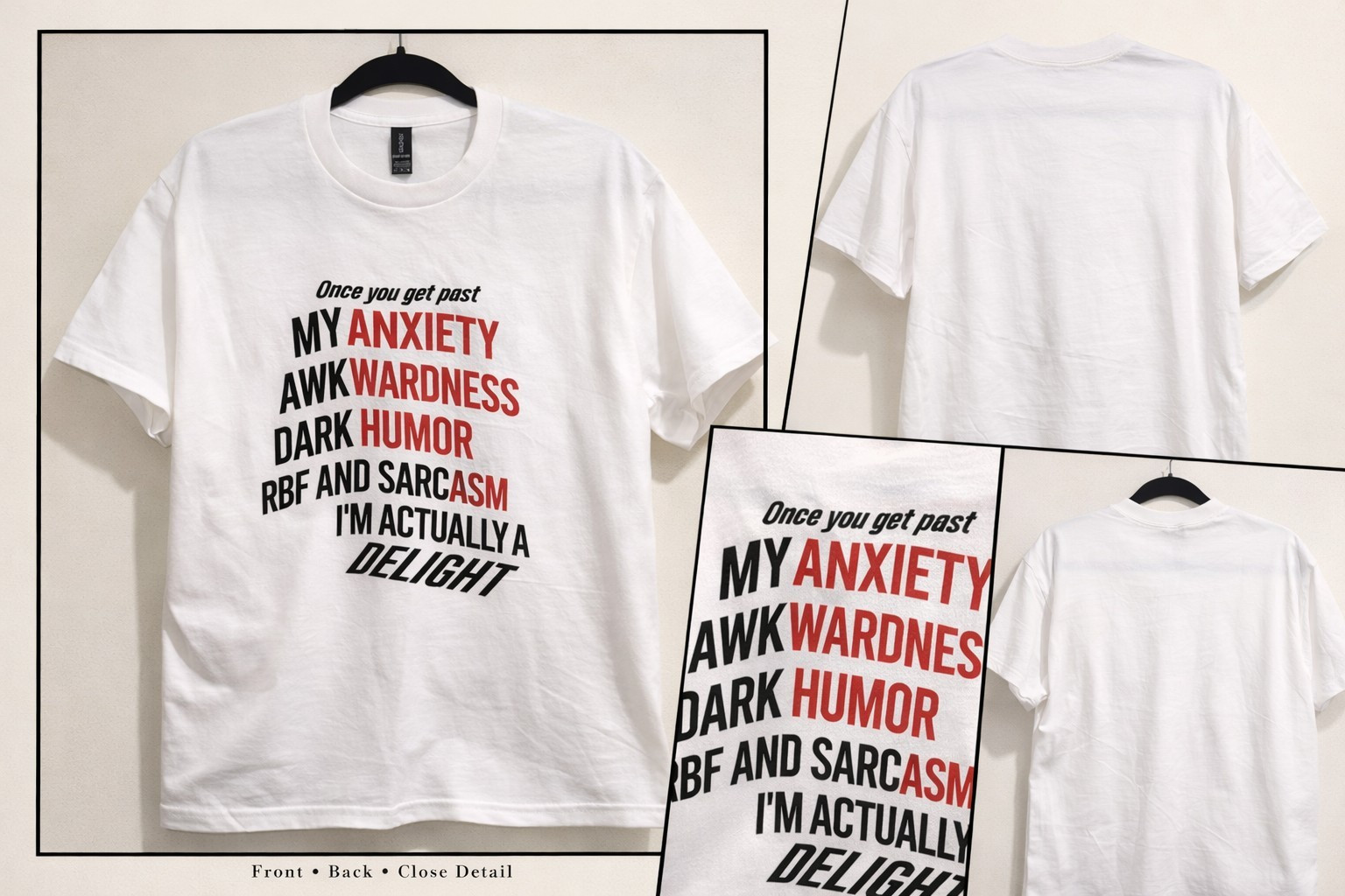 Bella+Canvas White Graphic Print Crew Neck Short Sleeve T-Shirt Unisex L