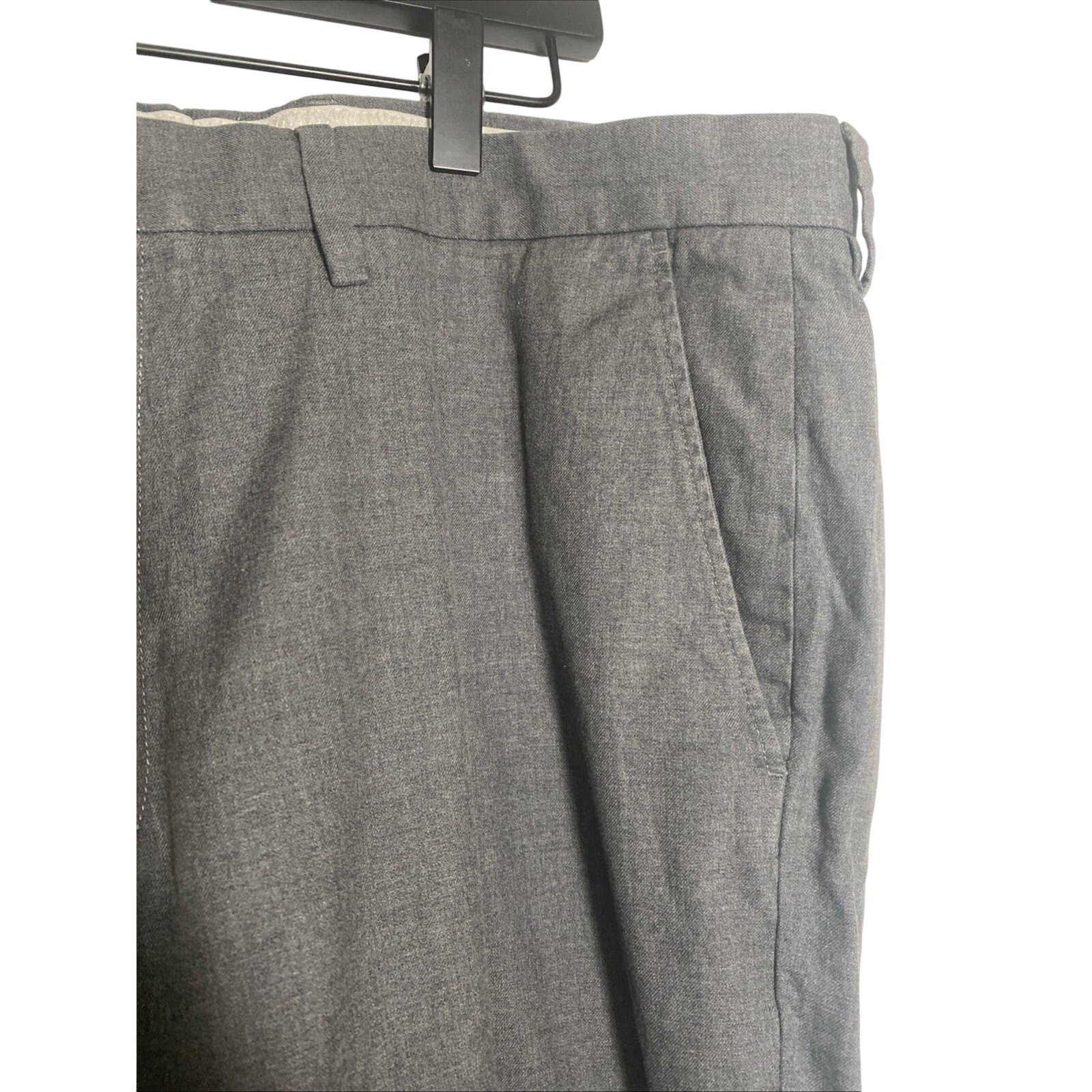 J. Crew Bowery Pants Mens 36×34 Gray Classic Fit Flat Front 100% Cotton