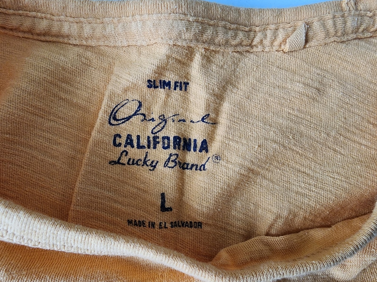 Lucky Brand Republic Bears tugging Blue Jeans Vtg Tee T-Shirt California Mens